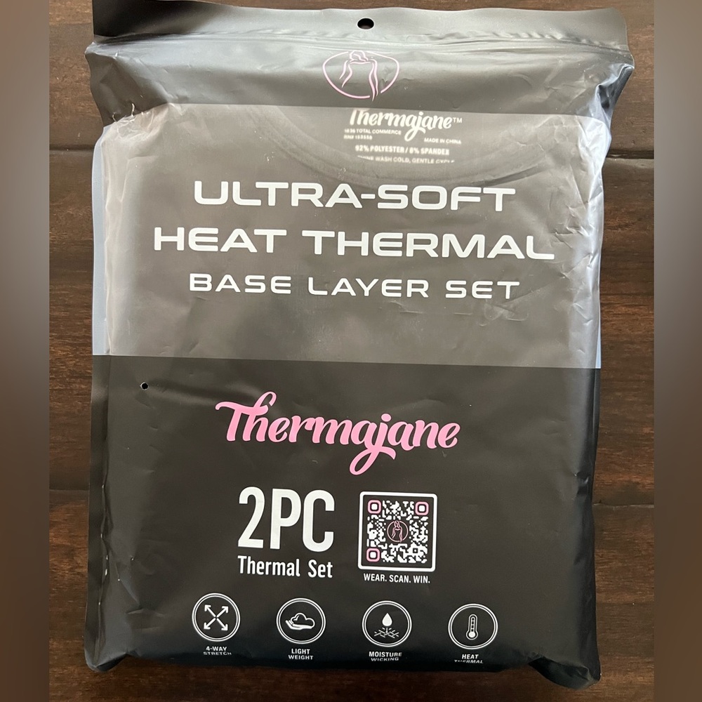 NWT Thermajane Long Johns Thermal Underwear for Women, size L. - Picture 2 of 8